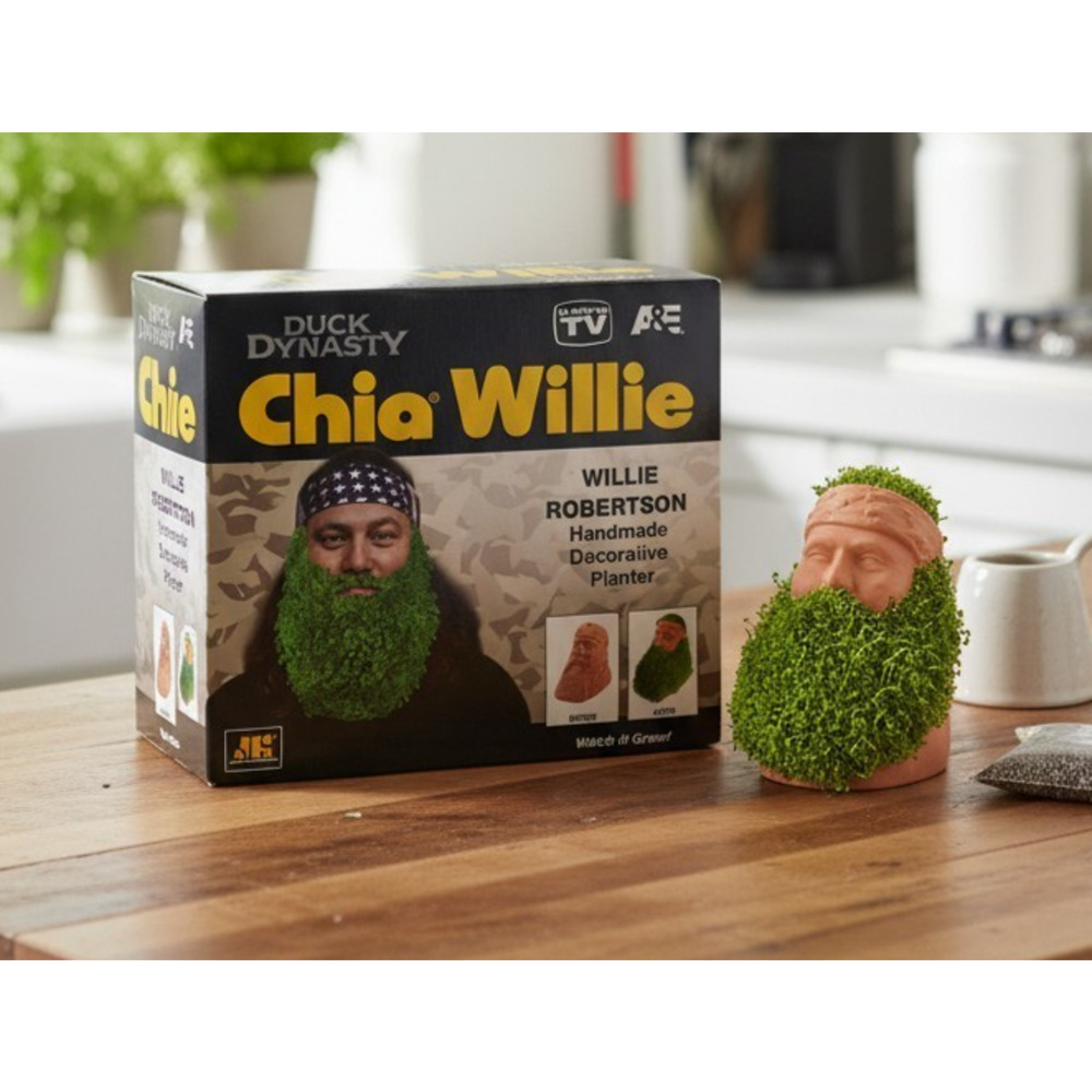 Duck Dynasty Chia Pet Willie Robertson Decorative Chia Willie Planter A&E New